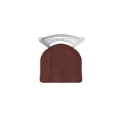 820 Catalina Swivel Stool with Anodized Nickel Finish and Dark Cherry Oak Seat, AGS-82025ANDCOak