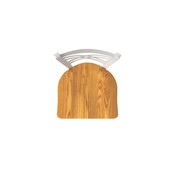 820 Catalina Swivel Stool with Anodized Nickel Finish and Medium Oak Seat, AGS-82025ANMedOak