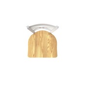 820 Catalina Swivel Stool with Anodized Nickel Finish and Natural Oak Seat, AGS-82025ANNatOak