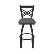 820 Catalina Swivel Stool with Black Wrinkle Finish and Graph Chalice Seat, AGS-82025BW019