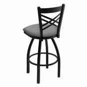 820 Catalina 36" Swivel Bar Stool with Black Wrinkle Finish and Graph Alpine Seat, 82036BW020
