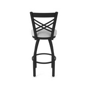 820 Catalina 36" Swivel Bar Stool with Black Wrinkle Finish and Graph Alpine Seat, 82036BW020