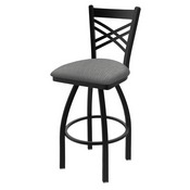 820 Catalina 36" Swivel Bar Stool with Black Wrinkle Finish and Graph Alpine Seat, 82036BW020
