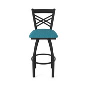820 Catalina 36" Swivel Bar Stool with Black Wrinkle Finish and Graph Tidal Seat, 82036BW022