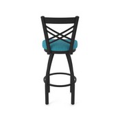 820 Catalina 36" Swivel Bar Stool with Black Wrinkle Finish and Graph Tidal Seat, 82036BW022