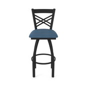 820 Catalina Swivel Stool with Black Wrinkle Finish and Rein Bay Seat, AGS-82025BW024