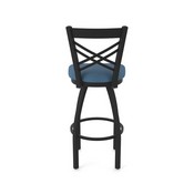 820 Catalina Swivel Stool with Black Wrinkle Finish and Rein Bay Seat, AGS-82025BW024