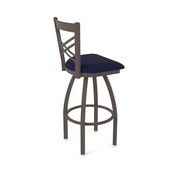 820 Catalina Swivel Stool with Bronze Finish and Canter Twilight Seat, AGS-82025BZ002