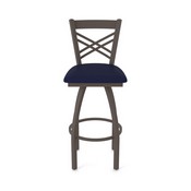 820 Catalina Swivel Stool with Bronze Finish and Canter Twilight Seat, AGS-82025BZ002