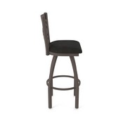 820 Catalina Swivel Stool with Bronze Finish and Canter Espresso Seat, AGS-82025BZ003