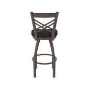 820 Catalina Swivel Stool with Bronze Finish and Canter Espresso Seat, AGS-82025BZ003