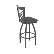 820 Catalina Swivel Stool with Bronze Finish and Canter Storm Seat, AGS-82025BZ004