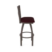 820 Catalina Swivel Stool with Bronze Finish and Canter Bordeaux Seat, AGS-82025BZ005
