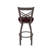820 Catalina Swivel Stool with Bronze Finish and Canter Bordeaux Seat, AGS-82025BZ005