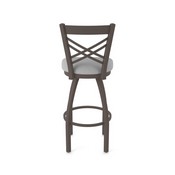 820 Catalina Swivel Stool with Bronze Finish and Canter Folkstone Grey Seat, AGS-82025BZ007
