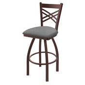820 Catalina Swivel Stool with Bronze Finish and Canter Folkstone Grey Seat, AGS-82025BZ007