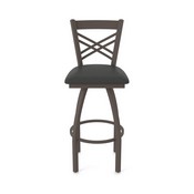 820 Catalina Swivel Stool with Bronze Finish and Canter Iron Seat, AGS-82025BZ008