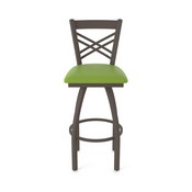 820 Catalina Swivel Stool with Bronze Finish and Canter Kiwi Green Seat, AGS-82025BZ009