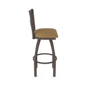 820 Catalina Swivel Stool with Bronze Finish and Canter Saddle Seat, AGS-82025BZ012