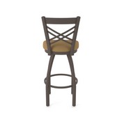 820 Catalina Swivel Stool with Bronze Finish and Canter Saddle Seat, AGS-82025BZ012