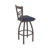 820 Catalina Swivel Stool with Bronze Finish and Graph Anchor Seat, AGS-82025BZ014