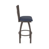 820 Catalina Swivel Stool with Bronze Finish and Graph Anchor Seat, AGS-82025BZ014