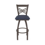 820 Catalina Swivel Stool with Bronze Finish and Graph Anchor Seat, AGS-82025BZ014