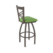 820 Catalina Swivel Stool with Bronze Finish and Graph Parrot Seat, AGS-82025BZ015