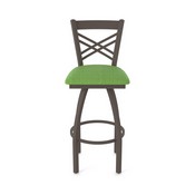 820 Catalina Swivel Stool with Bronze Finish and Graph Parrot Seat, AGS-82025BZ015
