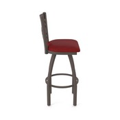 820 Catalina Swivel Stool with Bronze Finish and Graph Ruby Seat, AGS-82025BZ016