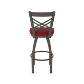 820 Catalina Swivel Stool with Bronze Finish and Graph Ruby Seat, AGS-82025BZ016