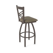 820 Catalina Swivel Stool with Bronze Finish and Graph Cork Seat, AGS-82025BZ017