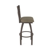 820 Catalina Swivel Stool with Bronze Finish and Graph Cork Seat, AGS-82025BZ017