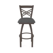 820 Catalina Swivel Stool with Bronze Finish and Graph Coal Seat, AGS-82025BZ018