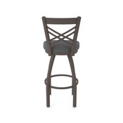 820 Catalina Swivel Stool with Bronze Finish and Graph Coal Seat, AGS-82025BZ018
