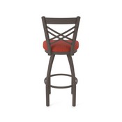 820 Catalina Swivel Stool with Bronze Finish and Graph Poppy Seat, AGS-82025BZ021