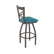 820 Catalina Swivel Stool with Bronze Finish and Graph Tidal Seat, AGS-82025BZ022