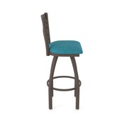 820 Catalina Swivel Stool with Bronze Finish and Graph Tidal Seat, AGS-82025BZ022