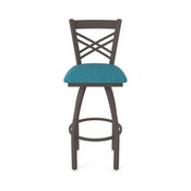 820 Catalina Swivel Stool with Bronze Finish and Graph Tidal Seat, AGS-82025BZ022