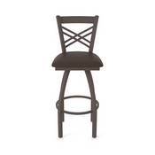 820 Catalina Swivel Stool with Bronze Finish and Rein Coffee Seat, AGS-82025BZ025