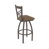 820 Catalina Swivel Stool with Bronze Finish and Rein Thatch Seat, AGS-82025BZ026