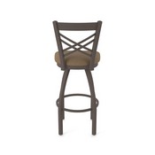 821 Catalina Low Back Swivel Stool with Anodized Nickel Finish and Canter Earth Seat, AGS-82125AN006