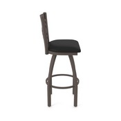 820 Catalina Swivel Stool with Bronze Finish and Black Vinyl Seat, AGS-82025BZBlkVinyl