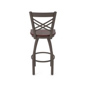 820 Catalina Swivel Stool with Bronze Finish and Dark Cherry Oak Seat, AGS-82025BZDCOak
