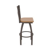 820 Catalina Swivel Stool with Bronze Finish and Medium Maple Seat, AGS-82025BZMedMpl