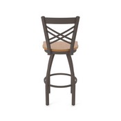 820 Catalina Swivel Stool with Bronze Finish and Medium Maple Seat, AGS-82025BZMedMpl