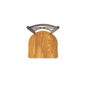820 Catalina Swivel Stool with Bronze Finish and Medium Oak Seat, AGS-82025BZMedOak