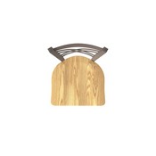820 Catalina Swivel Stool with Bronze Finish and Natural Oak Seat, AGS-82025BZNatOak