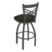 820 Catalina Swivel Stool with Pewter Finish and Canter Pine Seat, AGS-82025PW010