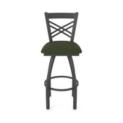 820 Catalina Swivel Stool with Pewter Finish and Canter Pine Seat, AGS-82025PW010